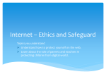 Internet – Ethics and Safeguard