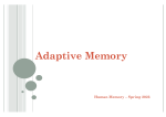 Lecture Notes 11 Adaptive Memory